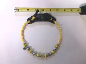 Custom Handgelenk/Schleife Schlinge Gold Silber & Weiß mit Schwarz - Bild 1 von 4