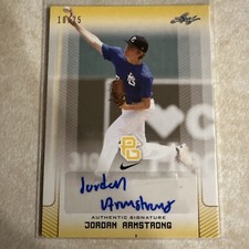 2017 Leaf Perfect Game National Showcase Yellow /25 Jordan Armstrong Auto