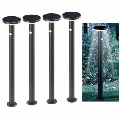 Lunartec 4er-Set Premium-LED-Solar-Wegeleuchte, PIR-Sensor, Nachtlicht, 600 lm - Bild 1 von 4