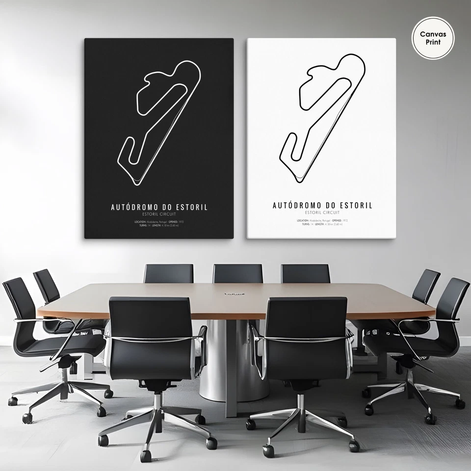 Estoril Circuit, F1 Circuit, F1 Circuit Wall Art, F1 Race Track, F1 Circuit Map - Image 1 of 1