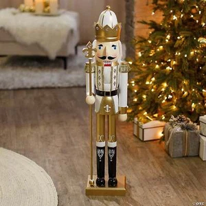 3ft Giant Wooden Nutcracker Gold - Picture 1 of 2