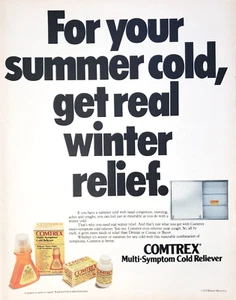 PRINT AD Comtrex Multi System Cold Reliever 1979 10x13 Summer Winter Relief - Picture 1 of 1