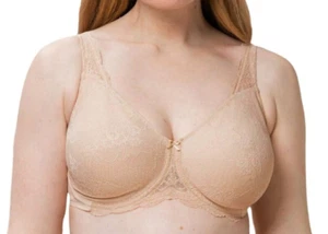 Nuevo con etiquetas Sujetador minimizador de alambre beige triunfo sensación de contorno para mujer talla 42DD - Imagen 1 de 3