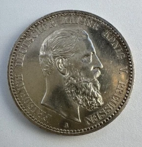 5 Mark 1888 A Preußen Friedrich III Silber Münze (290) - Bild 1 von 8