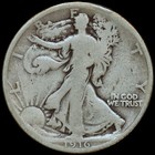 1916-P Walking Liberty Half Dollar ✪ Vg Very Good ✪ 50C Coin Silver 83 ◢Trusted◣