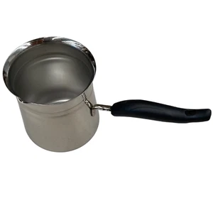 1.2L TURKISH COFFEE POT Milk Warmer Jug w Handle STAINLESS STEEL - Picture 1 of 5