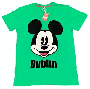 Disney Mickey Mouse Green t-shirt. Size XL. St.patrick day. Dublin Ireland (C1) - Picture 1 of 9