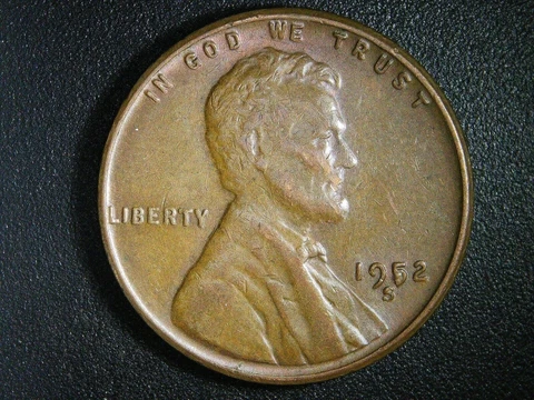 1952-S Lincoln Wheat Penny - Dramatic 5 FILLED Date ID:T79713 Cover