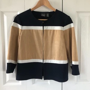 Chico's Travelers Damen Jacke Größe Small 3/4 Arm Verschluss zu schließen - Bild 1 von 10