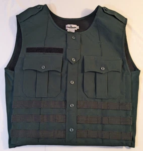 Spiewak 100% Poly Vest Carrier LARGE REG Uniform 2 Chest Pockets W/ MOLLE SPRUCE - Picture 1 of 6