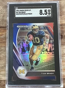 2021 Panini Prizm Draft Picks Tom Brady, RED WHITE BLUE Prizm SGC 8.5 - Picture 1 of 2