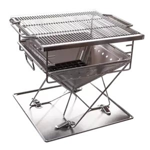 Folding Fire Pit The Quokka II Camping Charcoal BBQ Camp Oven Cooking MEDIUM - Picture 1 of 12
