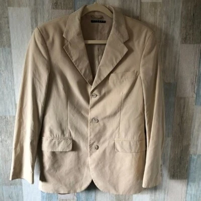 Blazer Sisley Botón Mujer 12 Tostado Semi Ajustado Oficina Sirena Preppy Hecho en Italia Foto 1 de 4