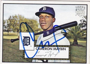 CAMERON MAYBIN DETROIT TIGERS SIGNED CARD YANKEES ASTROS ANGELS BRAVES MARLINS - Picture 1 of 1