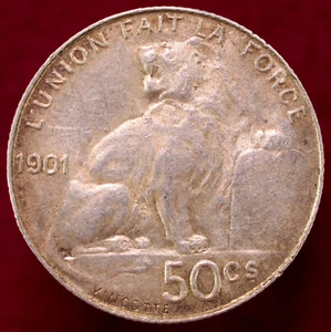 Bélgica 50 Céntimos 1901 - Belges (L0307) - Imagen 1 de 2