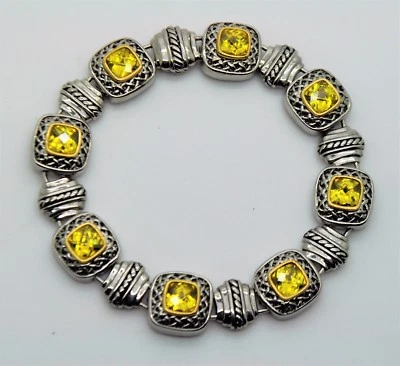 AB081 Exquisite Designer Style 2 Tone Balinese jonquil Color fashion Bracelet - image 1 of 3