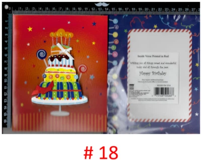 Tarjeta embellecida premium R - 1 CUMPLEAÑOS con sobre a juego Foto 1 de 4