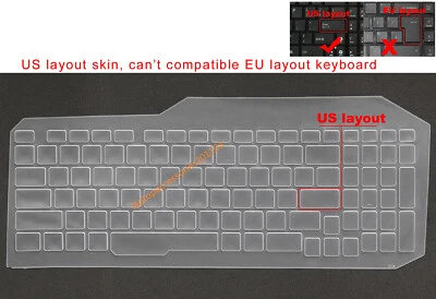 Keyboard Protector Skin Cover for Asus ZX53 ZX53VD FZ53 FX53V ZX73 GL553V GL753 - Image 1 of 4