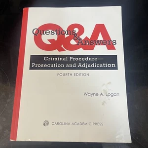 Questions and Answers Series: Criminal Procedure by W. Logan Fourth Ed. LIKE NEW - Imagen 1 de 1