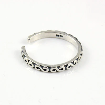 925 Sterling Silver Stacking Ring Evil Eye Infinity eternity Arrow mid finger - Image 1 of 4