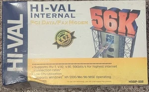 MODEM FAX DE DONNÉES PCI INTERNE HI-VAL 56K VINTAGE - SCELLÉ - Photo 1/2