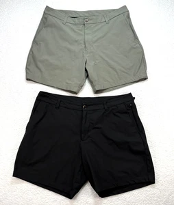 Lululemon Herren Größe 36 Shorts 2 Stück schwarz & oliv Freizeit Stretch - Bild 1 von 21