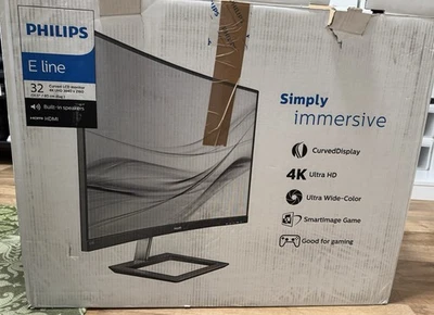 Philips 328E1 4K Curved  Gaming Monitor Bildschirm OVP - Bild 1 von 3
