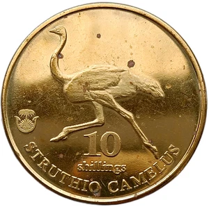 BIAFRA NIGERIA 10 SHILLING 2020 ANIMALS – OSTRICH BIRD UNC COIN - Picture 1 of 4