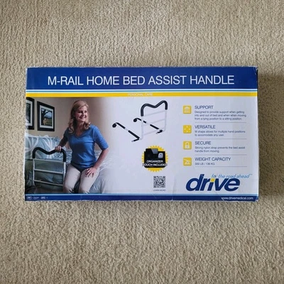 Drive Medical M-Rail Home Bed Assist Handle with Organizer Pouch – New open box. - Image 1 of 4