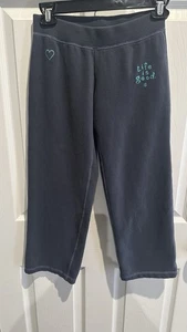 Life is Good GIRLS navy blue wide leg embroidered lounge sweat pants M (7/8) - Picture 1 of 9