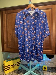 New York Islanders Coyote Promotions AXL Button Up Kurzarm Hemd Polyester - Bild 1 von 8