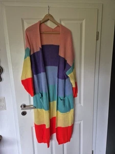 Shein Strickmantel Bunt Regenbogen Zwei Fäden Gezogen Siehe Fotos XL 46 - Bild 1 von 4