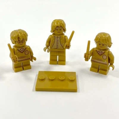 3 Gold 20th Anniversary LEGO Harry Potter Minifigures; Harry, Ron, Snape - Image 1 of 2