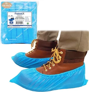 ProtectX Disposable Shoe & Boot Covers, XL Extra Large, CPE X-Large 100PK - Picture 1 of 6