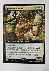 Faeburrow Elder Raro Arte Extendido Magic The Gathering Trono de Eldraine Casi Nuevo Magic The Gathering - Imagen 1 de 2