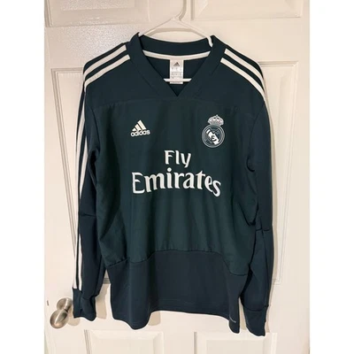 Camiseta Adidas Real Madrid manga longa masculina média Fly Emirates Soccer - Imagem 1 de 4