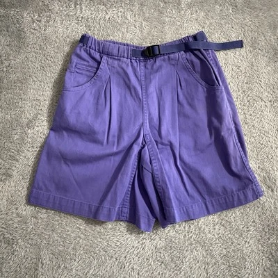 Patagonia Shorts Womens Size Small Purple Belted Baggy 90s Vintage Pleated - Image 1 of 4