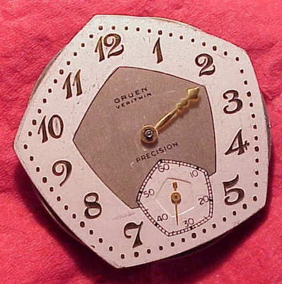 Reloj Bolsillo Vintage Gruen Pentagon ULTRA Veri-Thin Precisión 17j MOVIMIENTO UV Foto 1 de 4