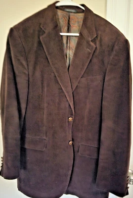 VTG LRL Ralph Lauren Mens Brown Corduroy Two Button Blazer Sport Coat Classic 42 - Image 1 of 4