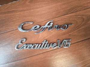 Nissan Cefiro A33 Executive V6 set of 2 Trunk Emblem Badge rear emblem Genuine - Picture 1 of 11