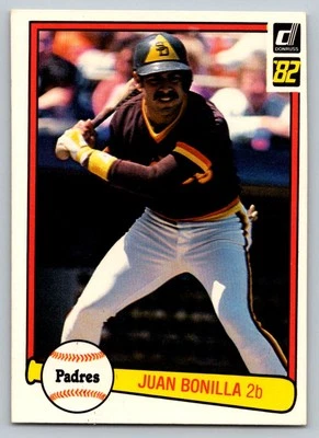 1982 Donruss #220 Juan Bonilla Rookie Card San Diego Padres - Image 1 of 2