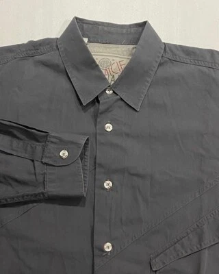 Camisa informal de manga larga Test Italia para hombre etiqueta talla M talla real L botón Italia Foto 1 de 4