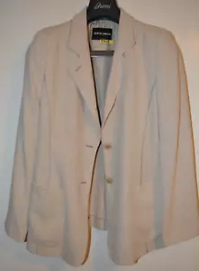 Giorgio Armani schwarzes Label Italien Leinen Seide Blazer Jacke 44 Damen groß Größe 8 - Bild 1 von 24