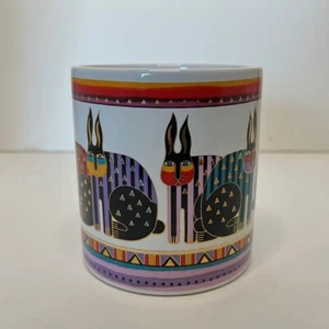 Laurel Burch Bunnies Ceramic Mug 12 fl oz Capacity c1990 Japan - Picture 1 of 6