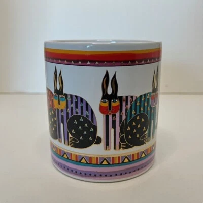 Taza de cerámica Laurel Burch Bunnies 12 fl oz capacidad c1990 Japón Foto 1 de 4