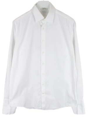 Suitsupply Slim Fit Camicia Formale Uomo XL con Bottoni Aperto Collo Bianco - Immagine 1 di 4