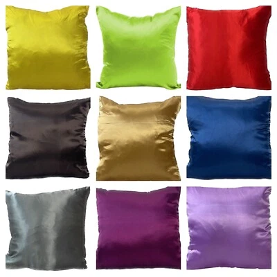 Luxury Silk Cushion Cover 45x45cm / 18x18" Decorative Throw Pillow Case – Cushio - Image 1 of 2