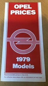 Opel UK Market Car Price List - 1979 - Picture 1 of 3