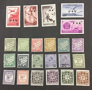 Monaco 1945-1946 VF MH Lot Between Sc#CB1-J32,        (W47) - Picture 1 of 2