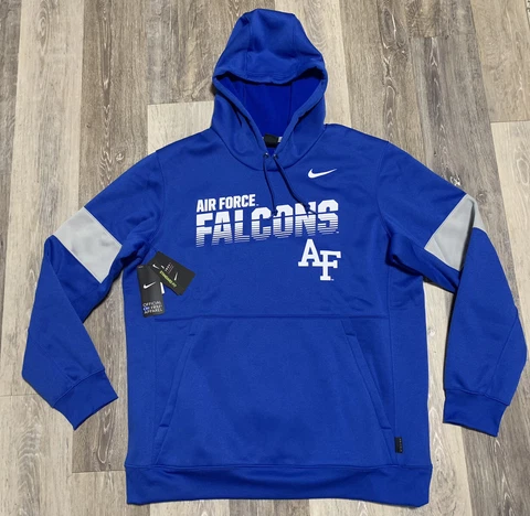 Men’s Nike Air Force Falcons Blue Therma Fit Hoodie Size XL NWT $90 Cover